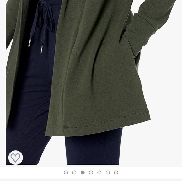 Hooded sweatshirt material cardigan - Picture 3 of 7